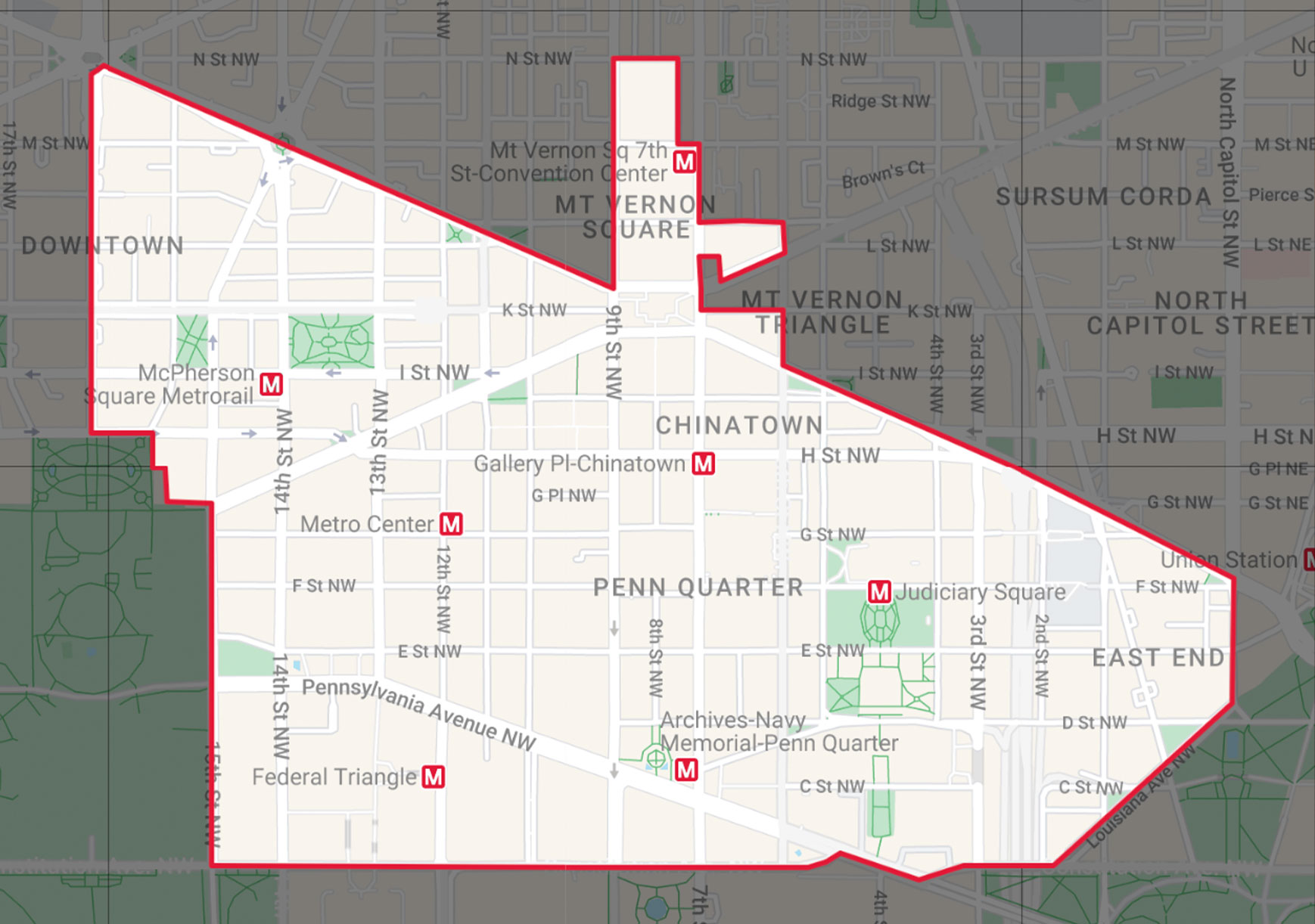 DowntownDC is located in the heart of Washington, D.C.