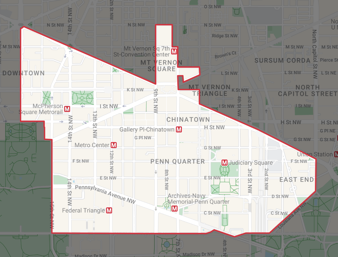 DowntownDC is located in the heart of Washington, D.C.